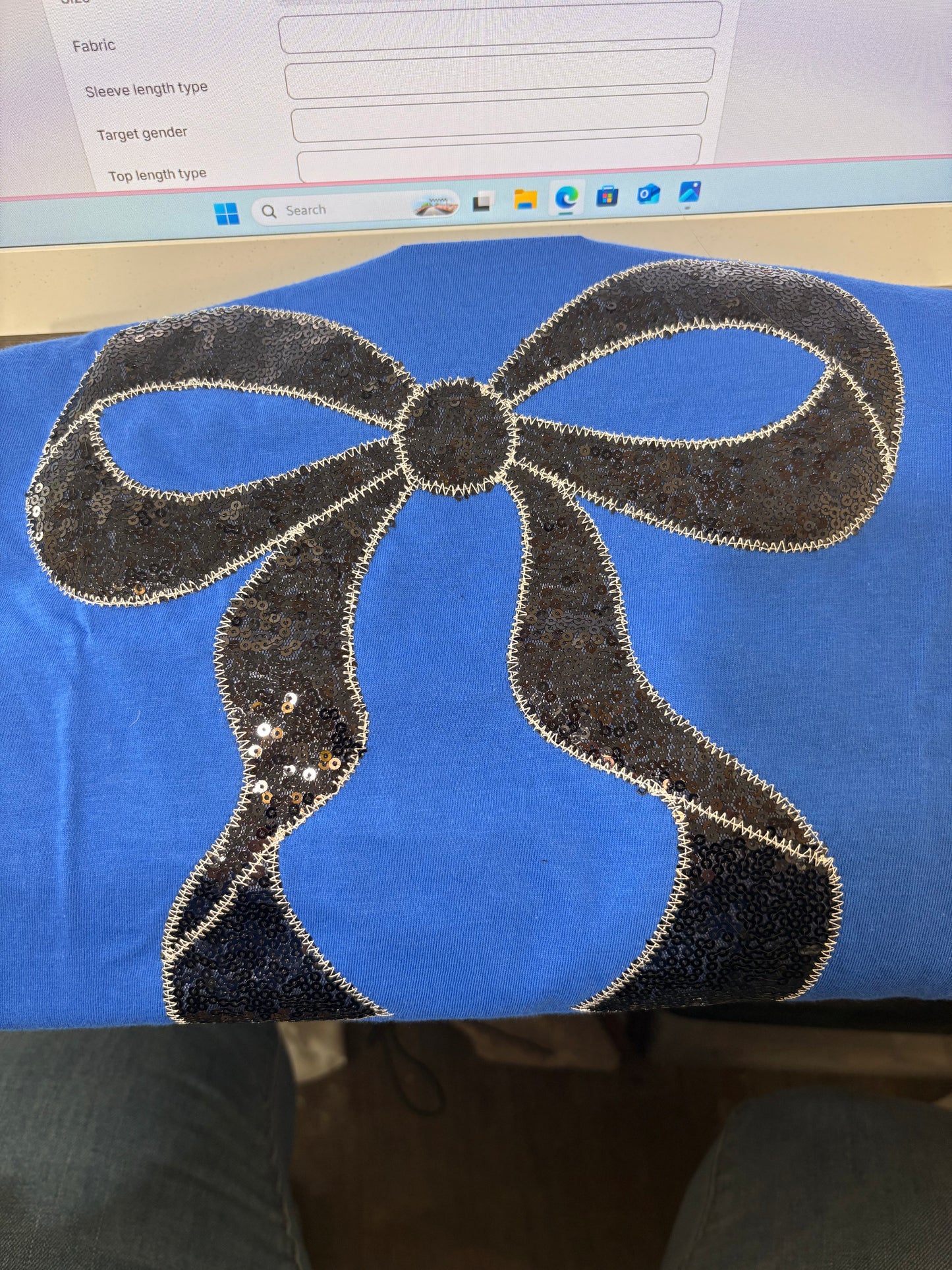 Embroidered Couquette Bow